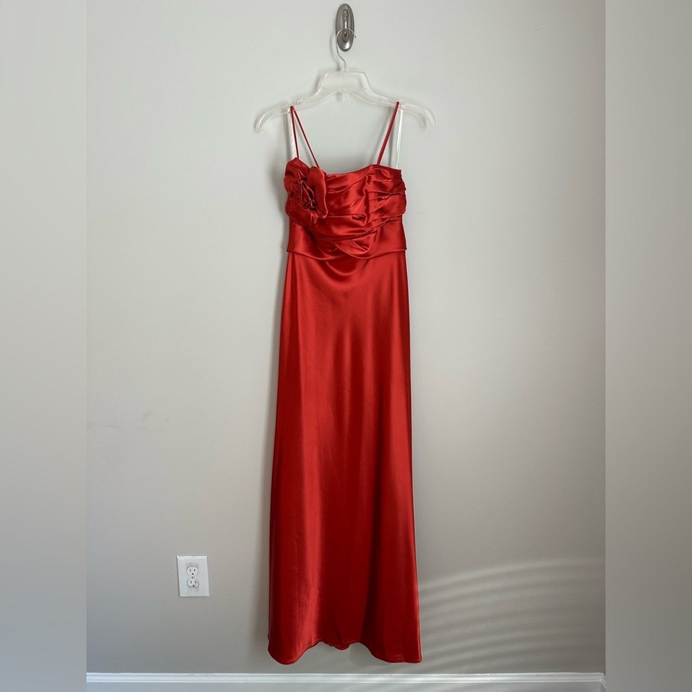 Jessica McClintock Gunne Sax Vintage Orange Red Gown